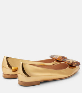 Gianvito Rossi Jaipur embellished leather ballet flats