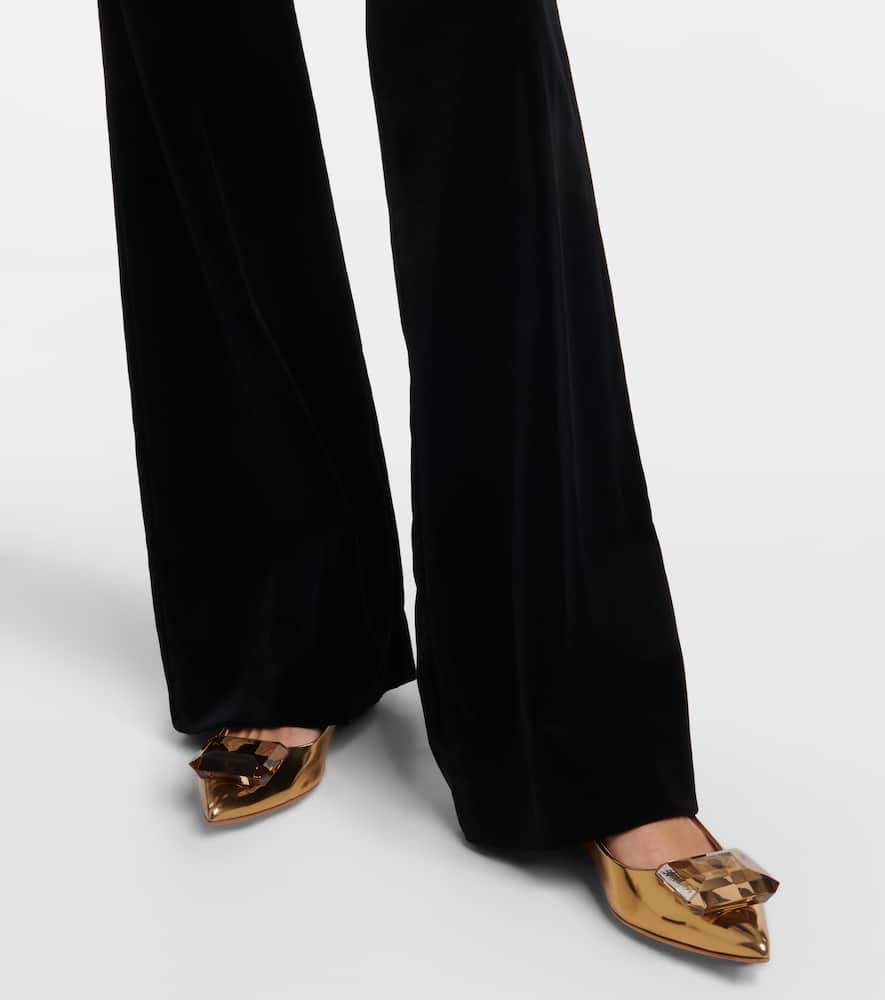 Gianvito Rossi Jaipur embellished leather ballet flats