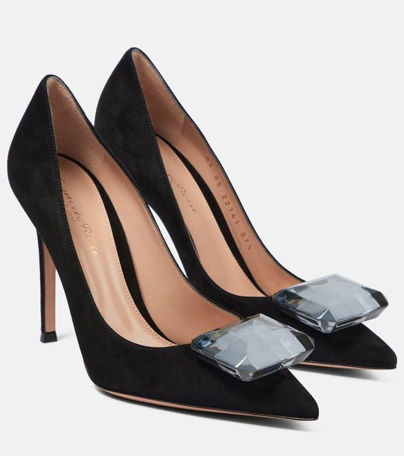 Gianvito Rossi Jaipur embellished suede pumps