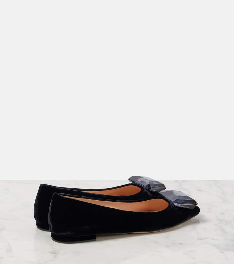 Gianvito Rossi Jaipur velvet ballet flats