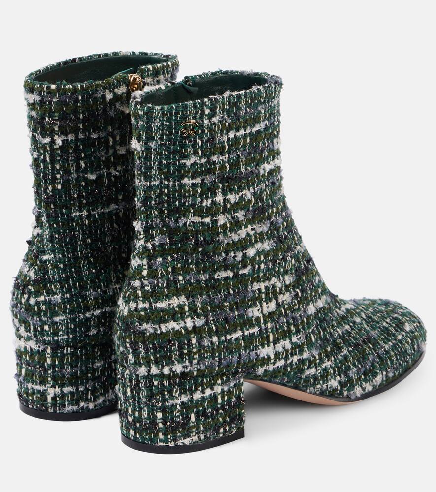 Gianvito Rossi Joelle 45 Bouclé tweed ankle boots
