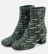 Gianvito Rossi Joelle 45 Bouclé tweed ankle boots
