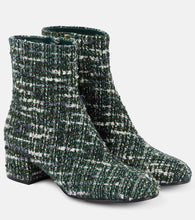 Gianvito Rossi Joelle 45 boucl√É¬© tweed ankle boots