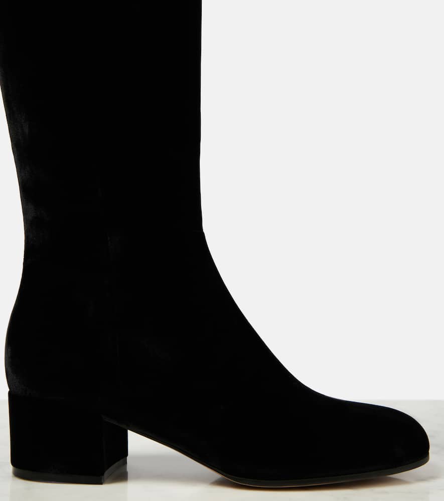 Gianvito Rossi Joelle 45 velvet knee-high boots