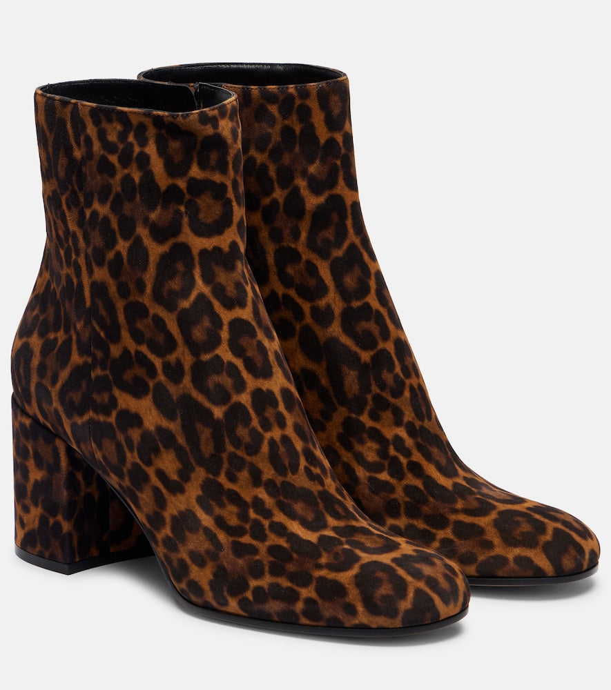 Gianvito Rossi Joelle 70 leopard-print suede ankle boots