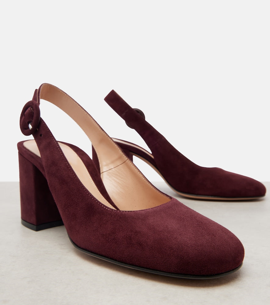 Gianvito Rossi Joelle suede slingback pumps