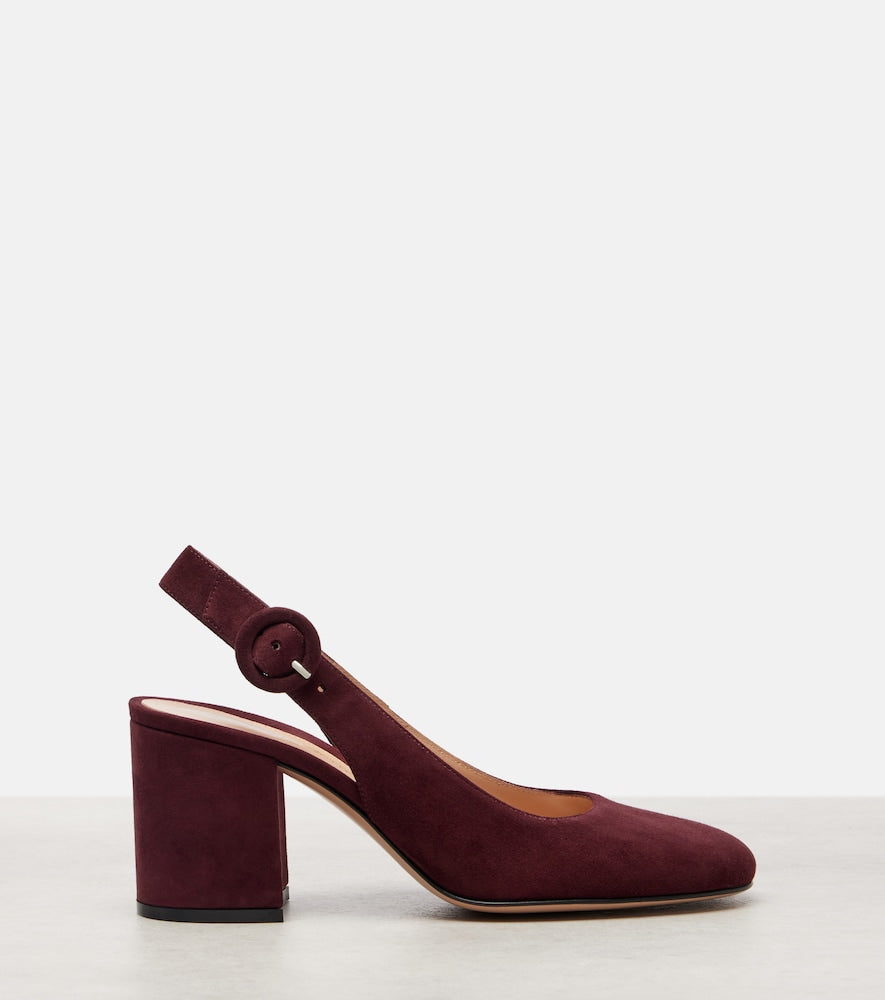 Gianvito Rossi Joelle suede slingback pumps
