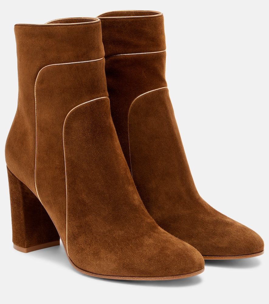 Gianvito Rossi Juliette 85 suede ankle boots