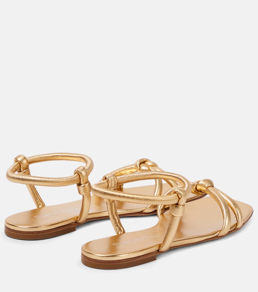 Gianvito Rossi Juno 05 metallic leather sandals