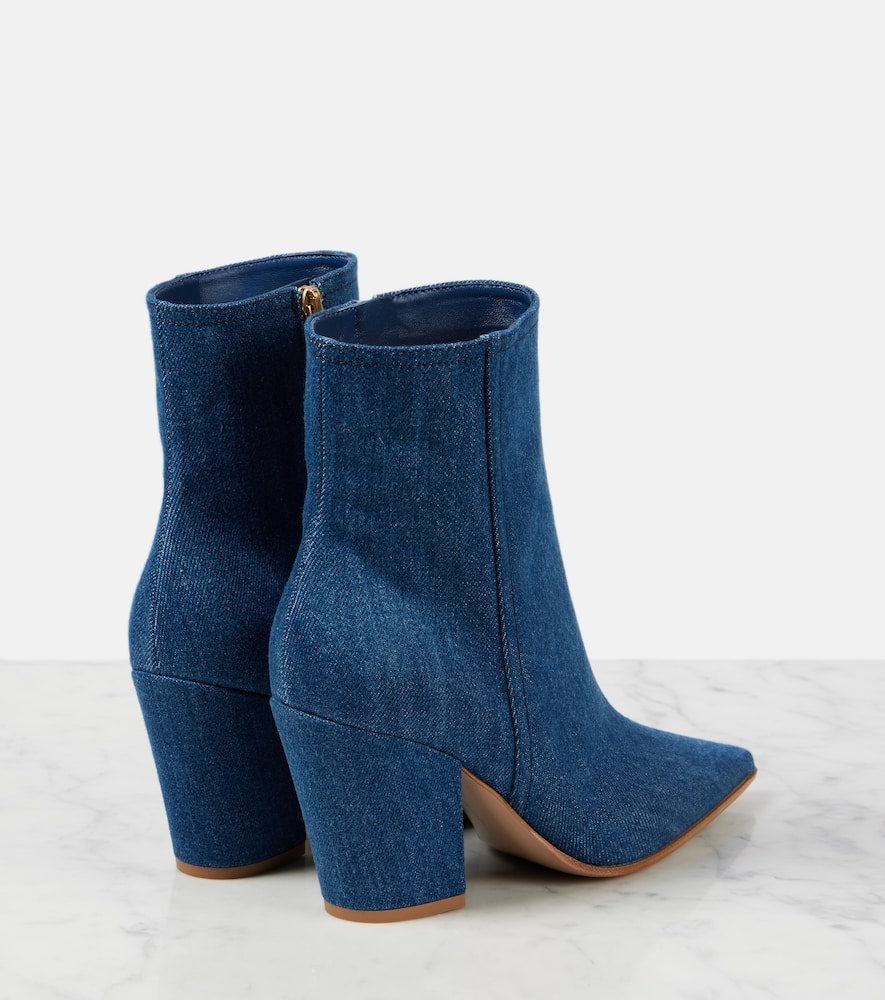 Gianvito Rossi Keinna 85 denim ankle boots