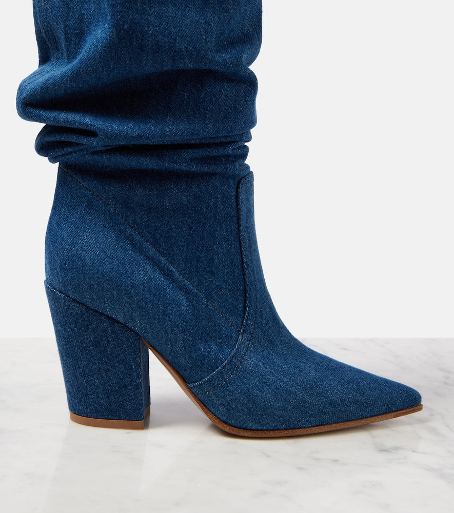 Gianvito Rossi Keinna 85 denim over-the-knee boots