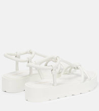 Gianvito Rossi Knot leather flatform sandals