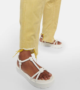 Gianvito Rossi Knot leather flatform sandals
