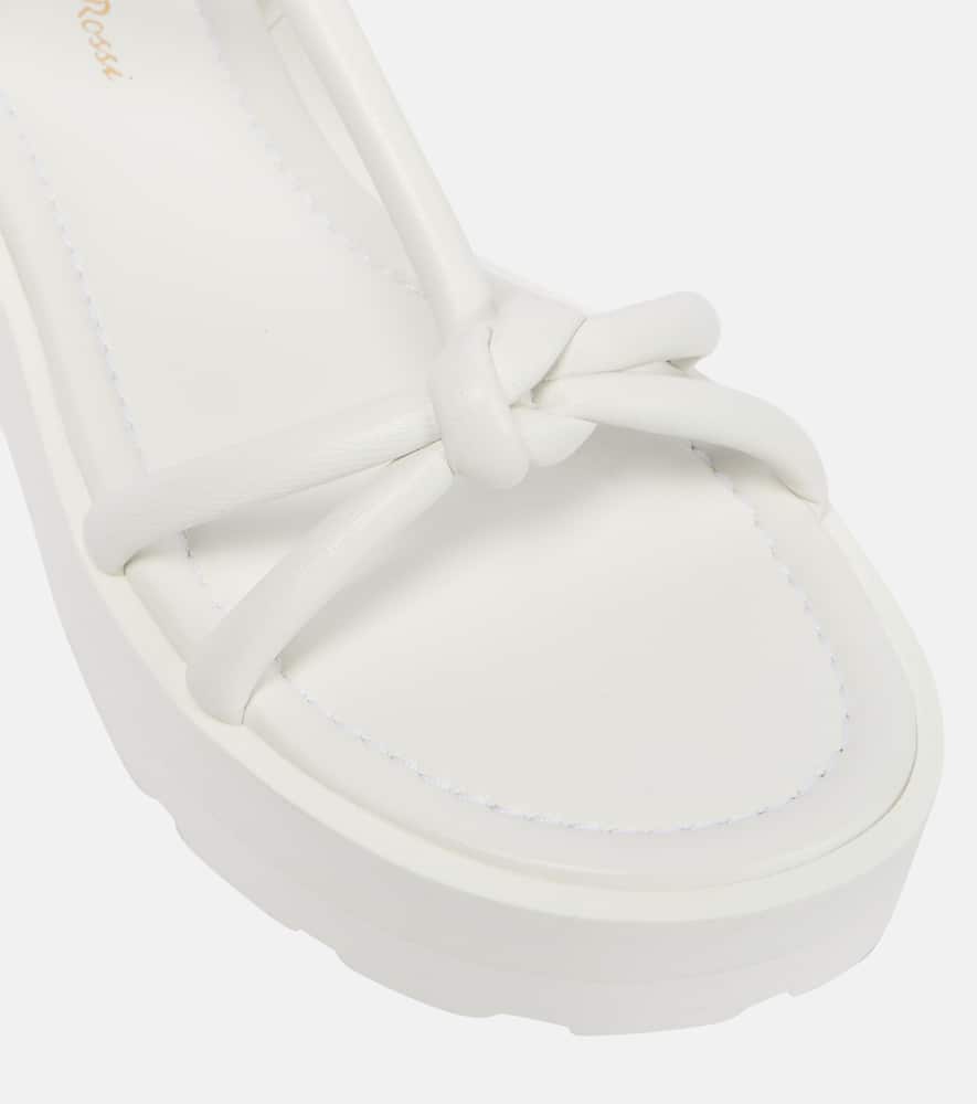 Gianvito Rossi Knot leather flatform sandals