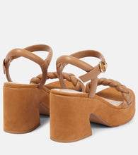 Gianvito Rossi Leather and suede platform sandals