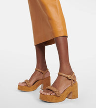 Gianvito Rossi Leather and suede platform sandals