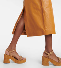 Gianvito Rossi Leather and suede platform sandals