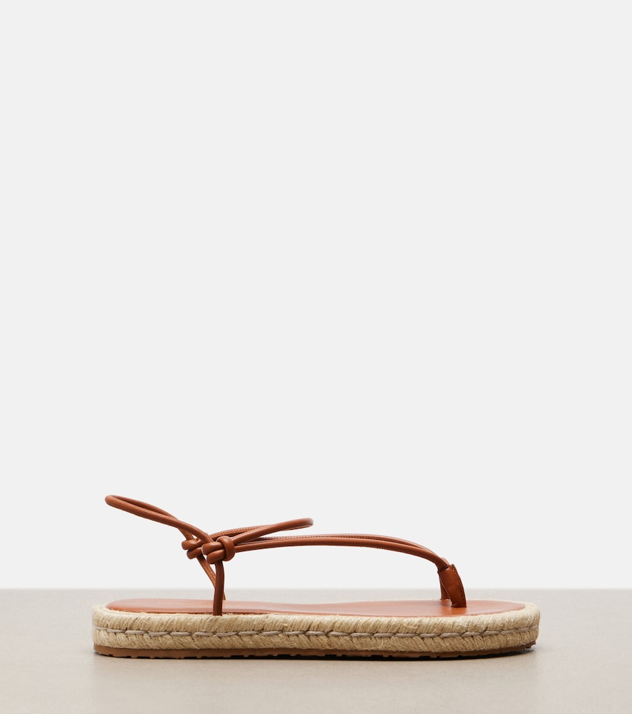 Gianvito Rossi Leather espadrille sandals