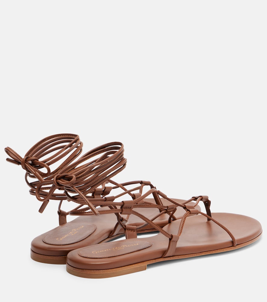 Gianvito Rossi Leather gladiator sandals