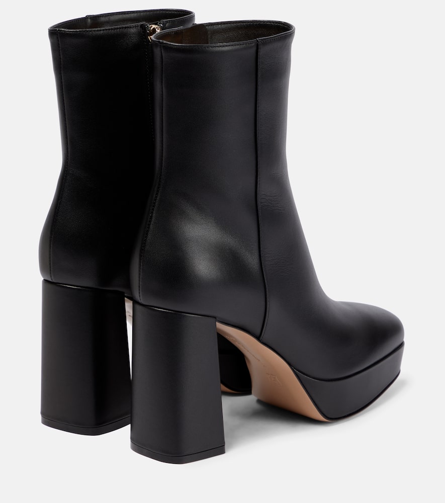 Gianvito Rossi Leather platform ankle boots