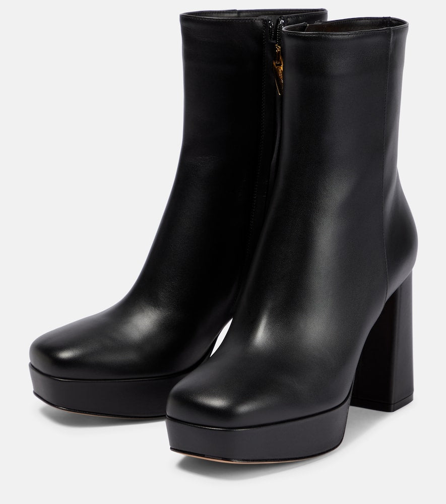 Gianvito Rossi Leather platform ankle boots