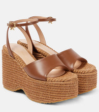 Gianvito Rossi Leather platform espadrilles