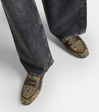 Gianvito Rossi Leather-trimmed Bouclé mules