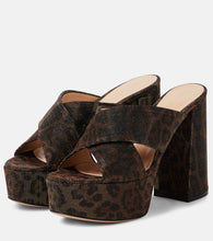 Gianvito Rossi Leopard-print  platform mules