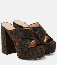 Gianvito Rossi Leopard-print  platform mules - Gianvito Rossi 豹纹厚底穆勒鞋