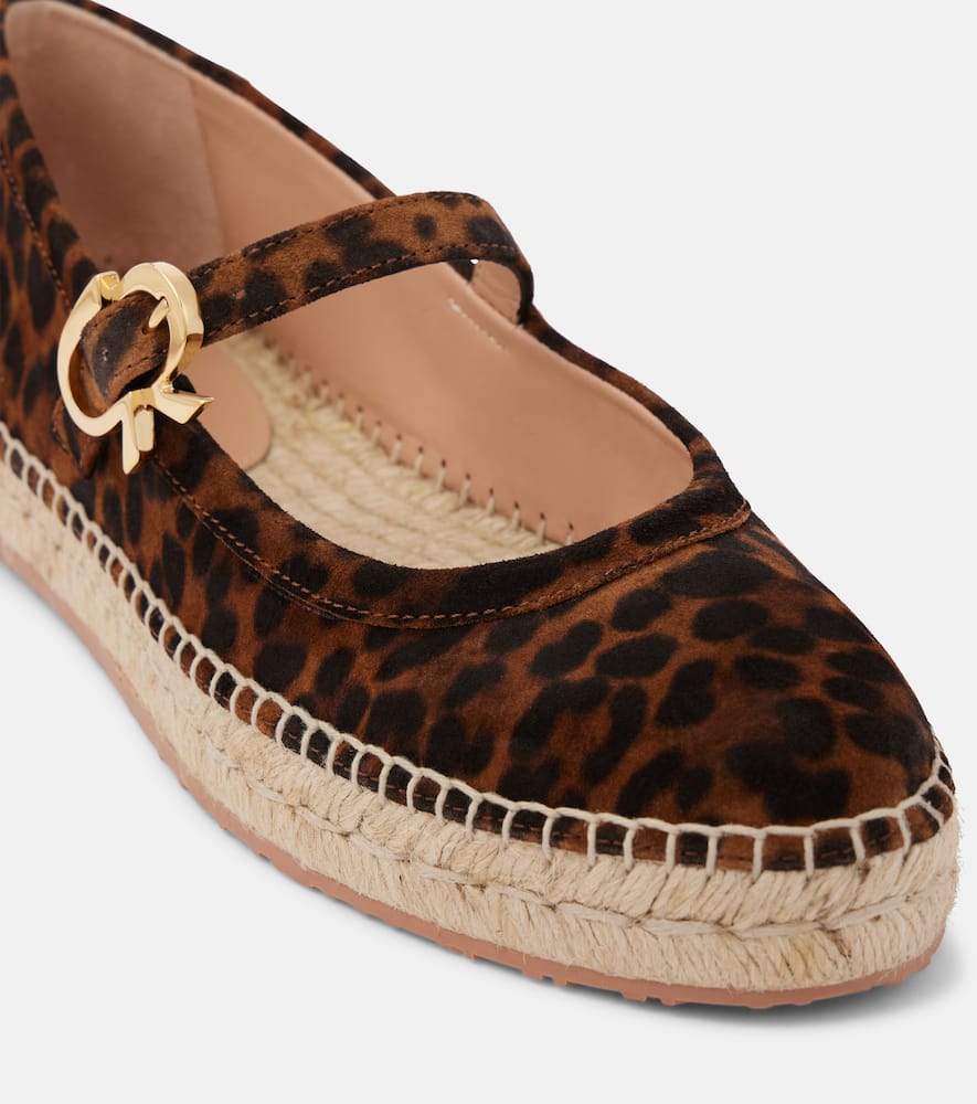 Gianvito Rossi Leopard-print suede espadrilles