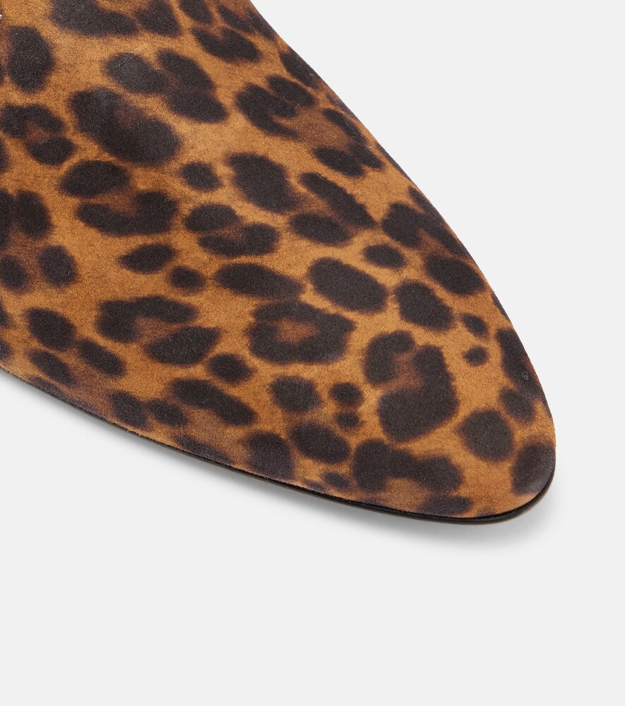 Gianvito Rossi Leopard-print suede knee-high boots
