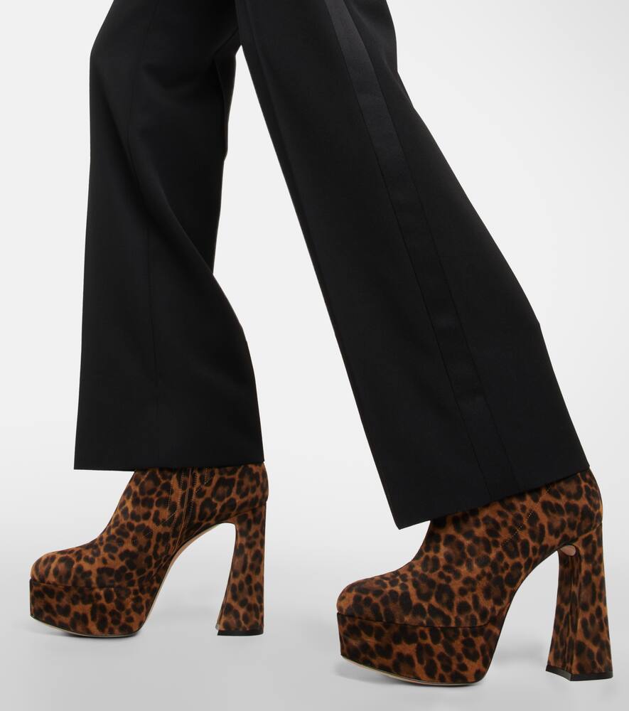 Gianvito Rossi Leopard-print suede platform ankle boots