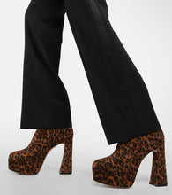 Gianvito Rossi Leopard-print suede platform ankle boots