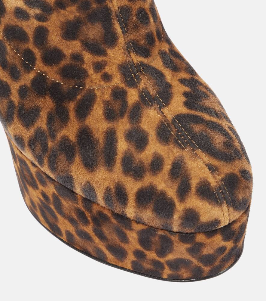 Gianvito Rossi Leopard-print suede platform ankle boots