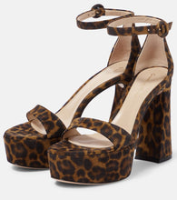 Gianvito Rossi Leopard-print suede platform sandals