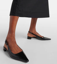 Gianvito Rossi Lindsay patent leather slingback flats