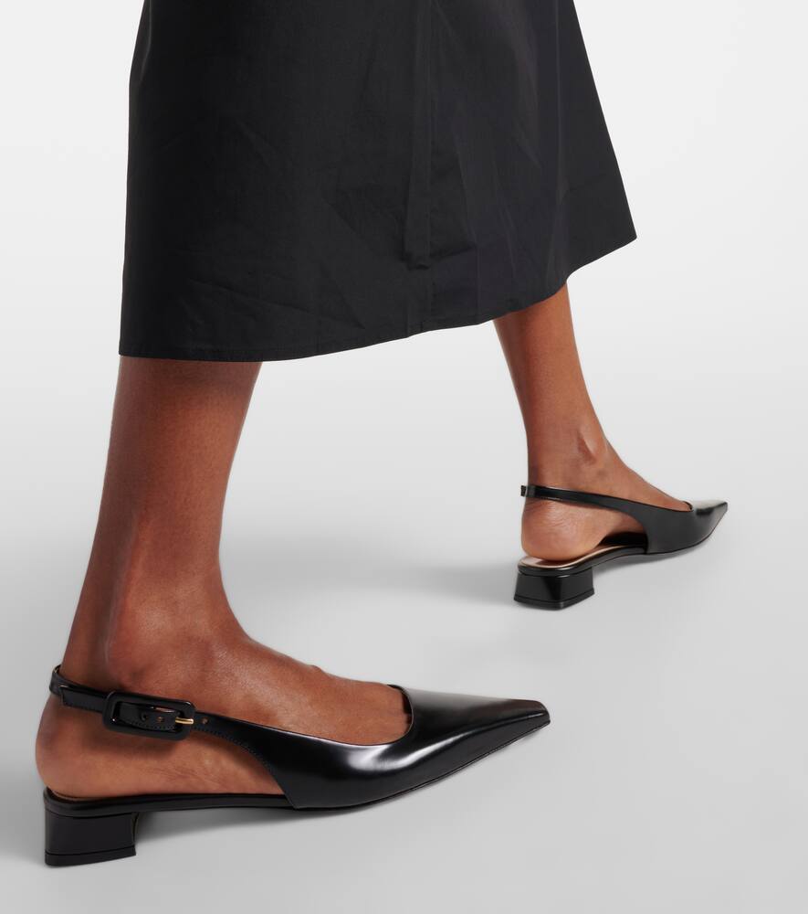 Gianvito Rossi Lindsay patent leather slingback flats