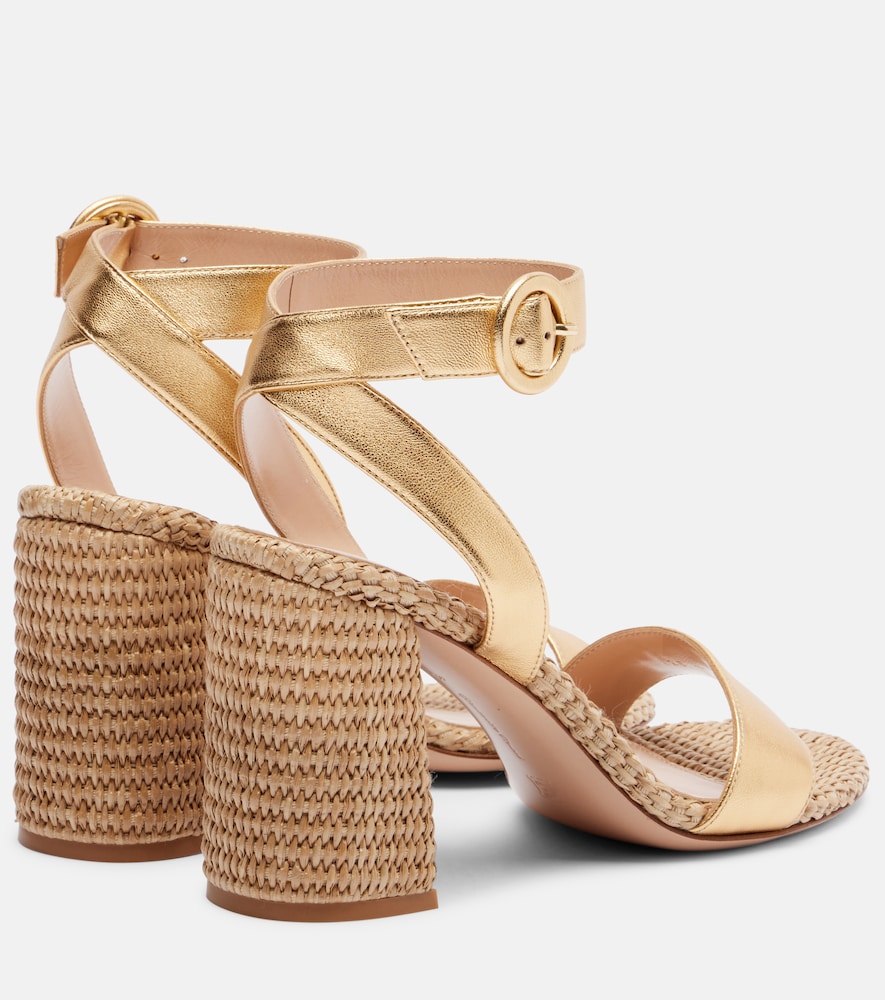 Gianvito Rossi Luana 85 metallic leather sandals