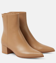 Gianvito Rossi Lyell 45 leather ankle boots - Gianvito Rossi Lyell 45 皮革踝靴