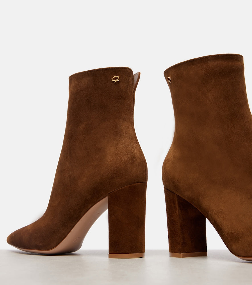 Gianvito Rossi Lyell 85 suede ankle boots