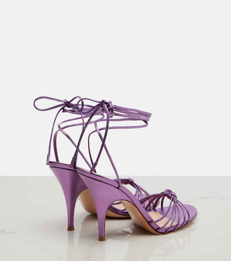 Gianvito Rossi Malé metallic leather sandals