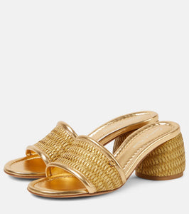 Gianvito Rossi Marbella leather-trimmed sandals