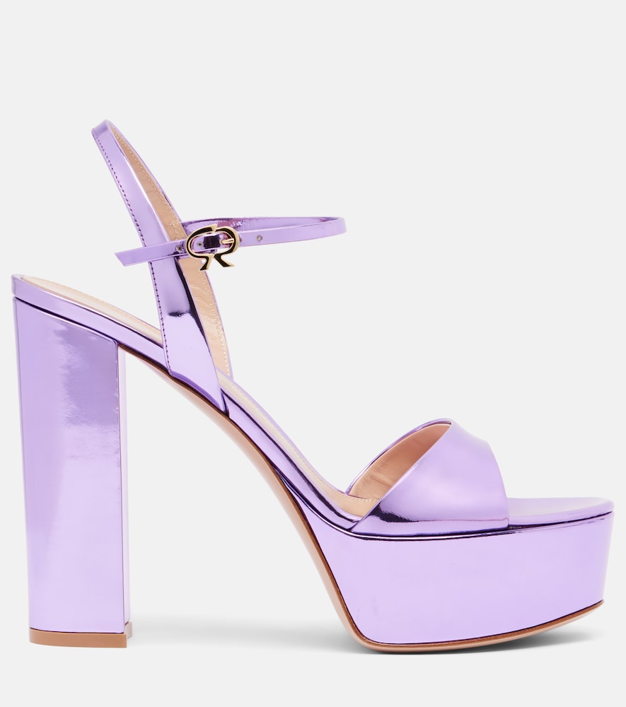 Gianvito Rossi Marlena 125 leather platform sandals