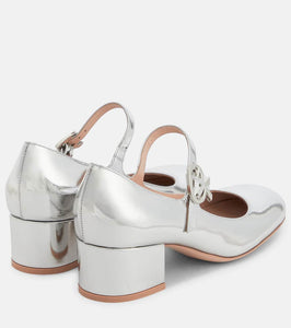 Gianvito Rossi Mary Jane metallic leather pumps