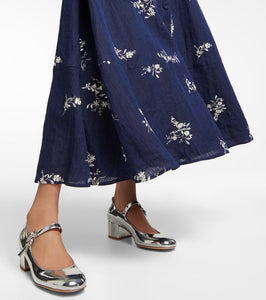 Gianvito Rossi Mary Jane metallic leather pumps