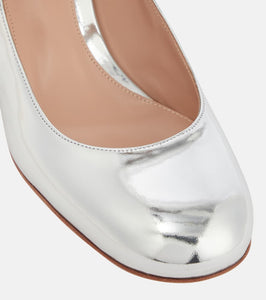 Gianvito Rossi Mary Jane metallic leather pumps