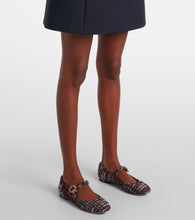 Gianvito Rossi Mary Ribbon Bouclé Mary Jane flats