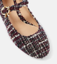 Gianvito Rossi Mary Ribbon Bouclé Mary Jane flats
