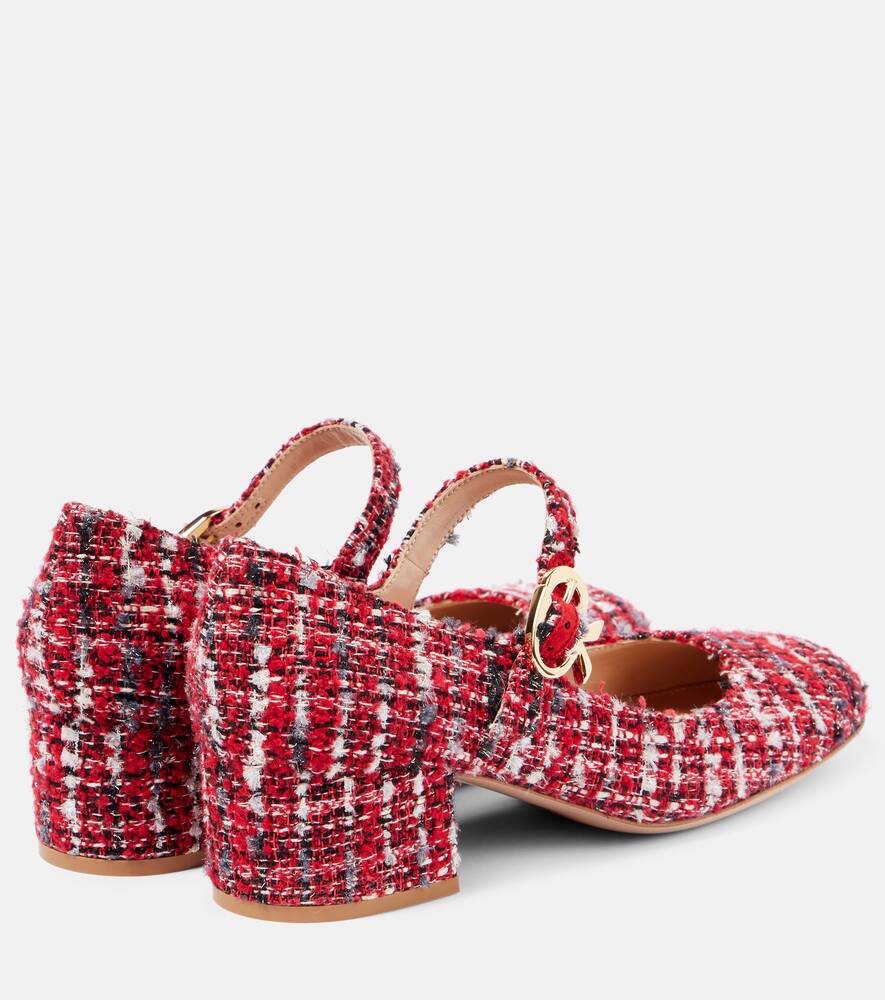 Gianvito Rossi Mary Ribbon Bouclé Mary Jane pumps