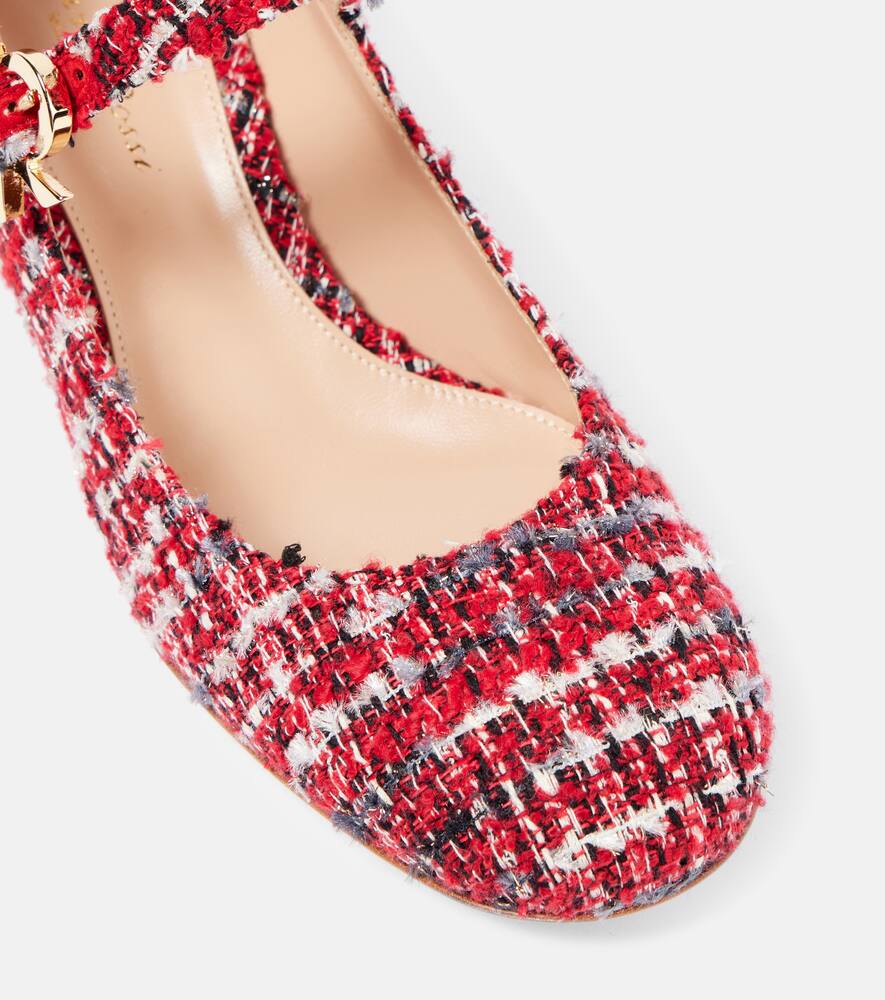Gianvito Rossi Mary Ribbon Bouclé Mary Jane pumps